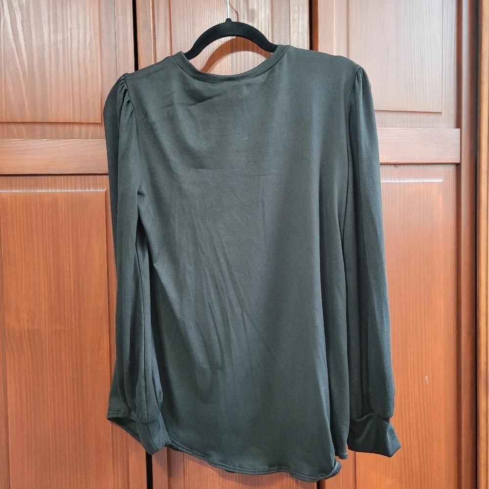Acting Pro Black Bishop Long Sleeve Workwear Casual Tee | Medium - Picture 5 of 7